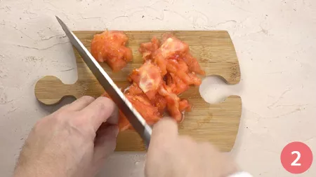 Pomodori ripieni di carne - Passaggio 2