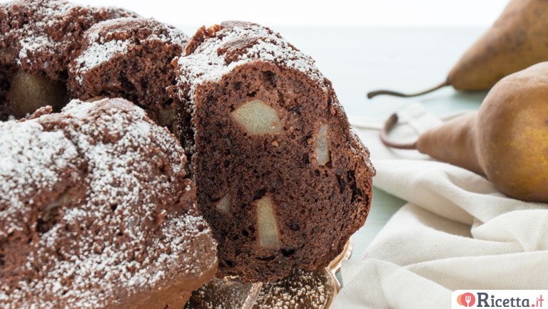 Ciambella alle pere e cioccolato