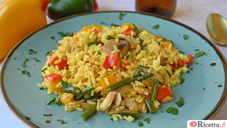 Paella di verdure con il Bimby
