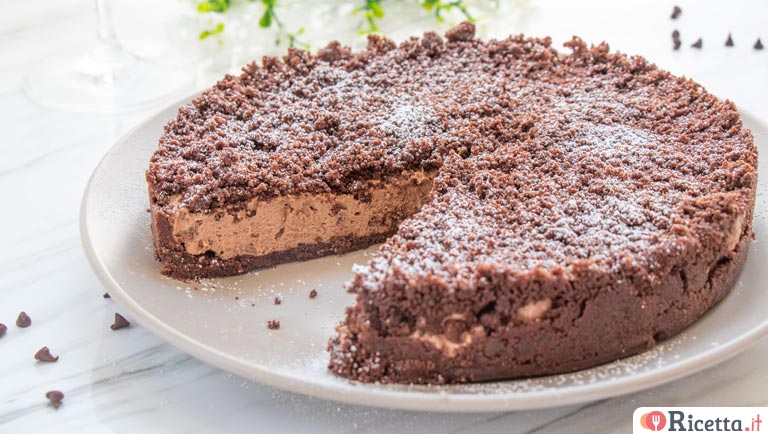 Sbriciolata al cioccolato senza cottura