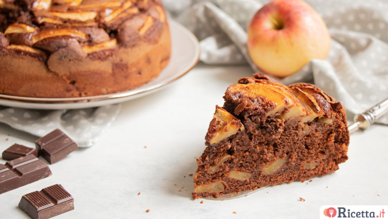 Torta di mele e cioccolato