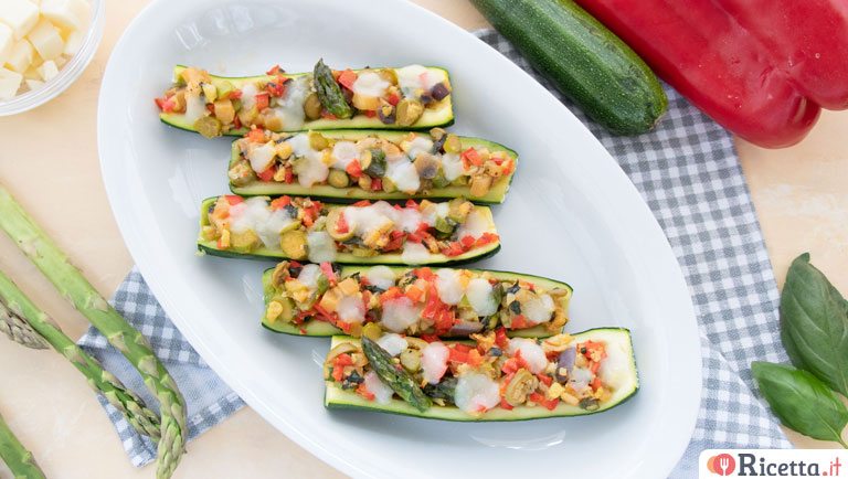 Zucchine ripiene vegetariane
