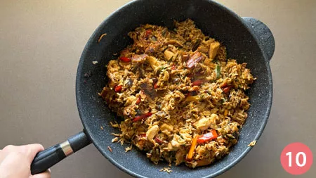 Riso basmati con pollo e verdure - P10