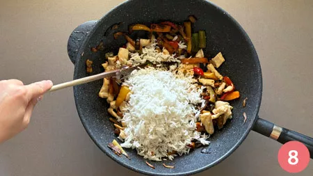 Riso basmati con pollo e verdure - P8