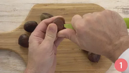 Risotto alle castagne - Passo 1