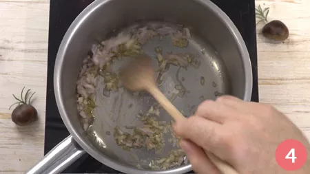 Risotto alle castagne - Passo 4