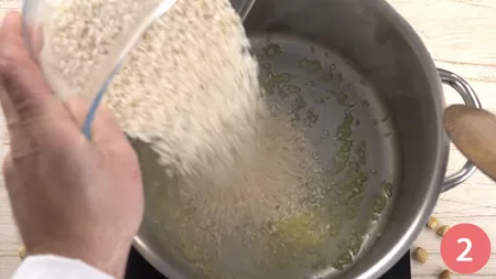 Risotto alle nocciole e toma - Passaggio 2