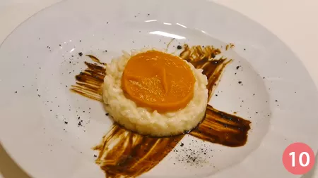 Risotto al Timorasso, crema di zucca e liquirizia - Passaggio 10