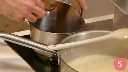 Risotto al Timorasso, crema di zucca e liquirizia - Passaggio 5