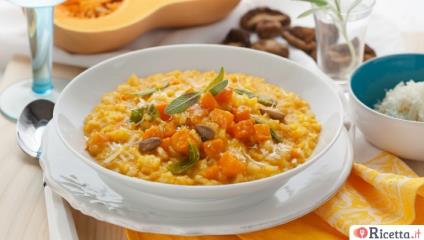 Risotto zucca e funghi Bimby, cremoso e profumato