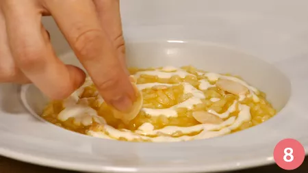 Risotto zucca e zenzero al Castelmagno e mandorle tostate - Passaggio 8