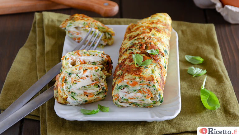 Rotolo di frittata alle verdure