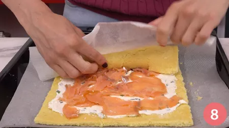 Rotolo salato con salmone e robiola - P8
