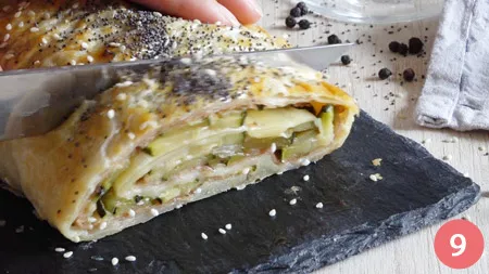 Rotolo di zucchine e speck - Passaggio 9