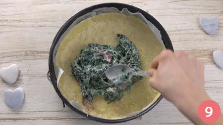 Sbriciolata salata con spinaci, ricotta e speck - Passaggio 9