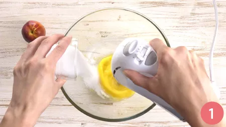 Schiacciata di pesche - Passaggio 1