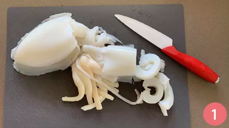 Seppie in umido - Passaggio 1