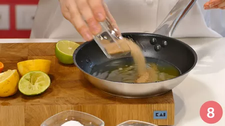 Sole del sud con riduzione di agrumi - Passaggio 8