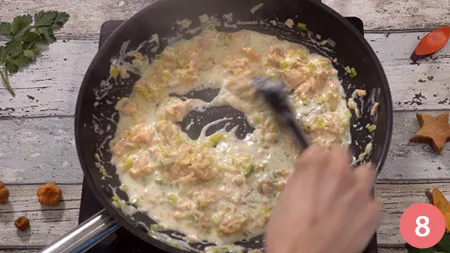 facciamo sciogliere il philadelphia e mescoliamo