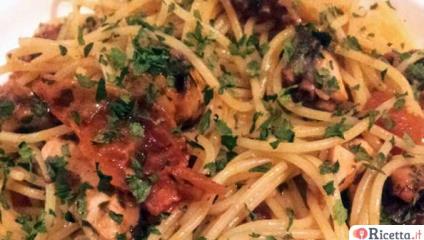 Spaghetti al sugo di polpo e pomodorini