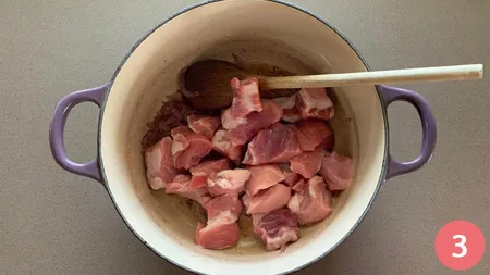 Spezzatino di maiale - Passaggio 3