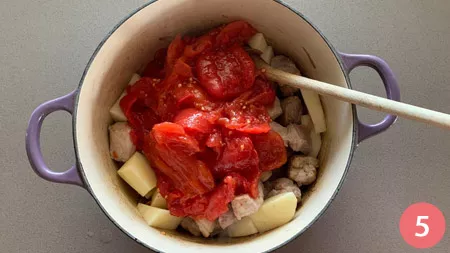 Spezzatino di maiale - Passaggio 5