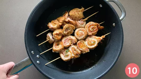 Spiedini di involtini di pollo - p10