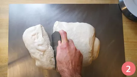 Staglio o formatura dei panetti - Step 2