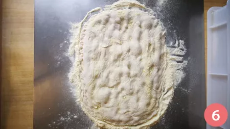 Stesura della pizza in teglia - pass 6