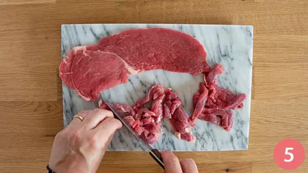 Straccetti di manzo, zucchine e pomodorini - P5