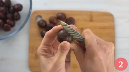 Tartufi di castagne - Passo 2