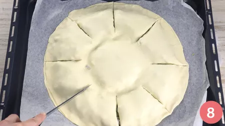 Torta a sole con zucchine e speck - Passaggio 8