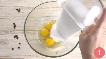 Torta al cioccolato e caffè - Passaggio 1