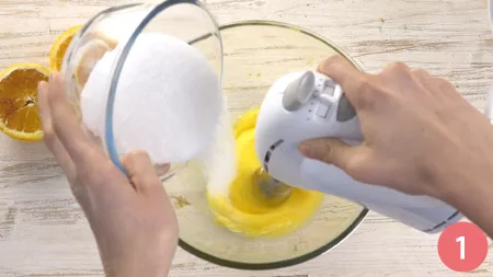 Torta all'arancia e yogurt - Passaggio 1