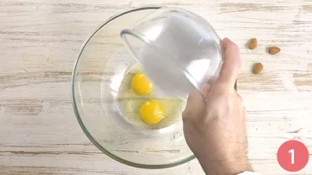 Torta alle mandorle e cioccolato - Passaggio 1