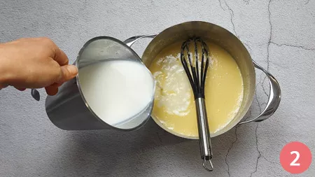 Torta al cacao con crema mousseline e lamponi - P 2