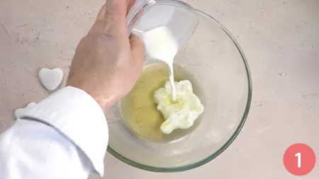 Torta con albumi - Passaggio 1