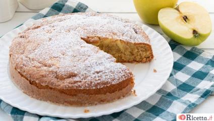 Torta con farina di avena e mele, senza burro e senza glutine