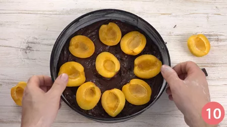 Torta di albicocche e cioccolato - Passaggio 10