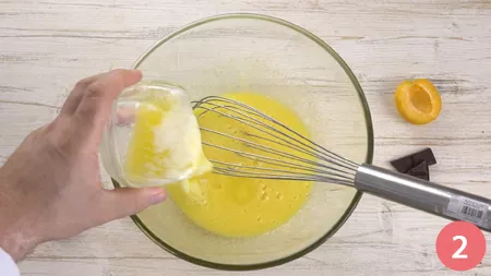 Torta di albicocche e cioccolato - Passaggio 2