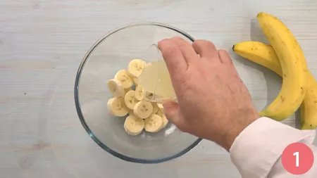 Torta di banane e cioccolato - Passo 1