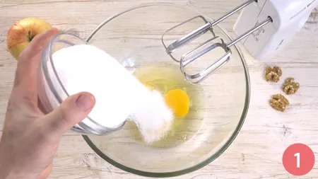 Torta di carote e mele - Passaggio 1