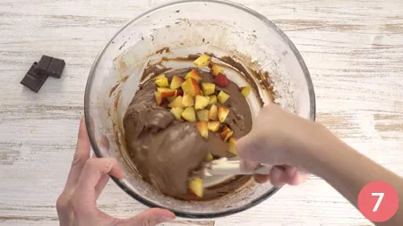 Torta di pesche e cioccolato - Passaggio 7