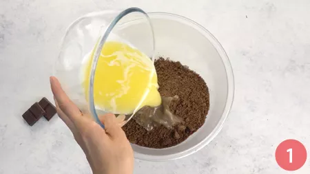Torta fredda al cioccolato - Passaggio 1