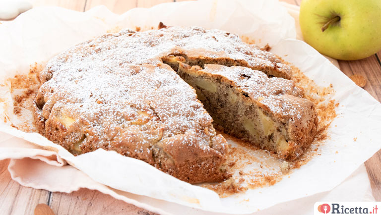 Torta di grano saraceno e mele, senza glutine né latticini