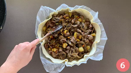 Torta salata ai funghi - p6