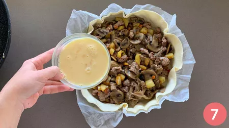 Torta salata ai funghi - p7