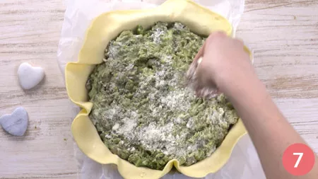 Torta salata con broccoli e salsiccia - Passaggio 7