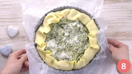 Torta salata con broccoli e salsiccia - Passaggio 8