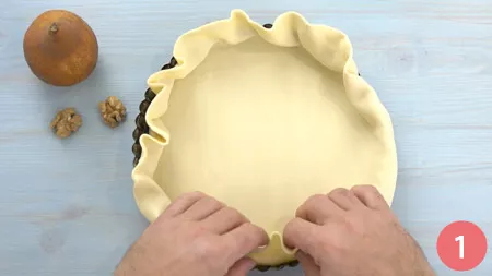 Torta salata con gorgonzola, pere e noci - Passo 1